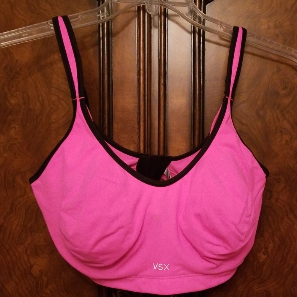 Victoria's Secret Pink and Black VSX Sports Bra